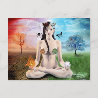 Goed versus kwaad - Gothic Goddess Briefkaart