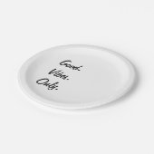 Goed. Vibes. Alleen. ( kleuren en tekst) Papieren Bordje (Gekanteld)