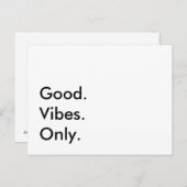 Goed. Vibes. Alleen.  tekst en kleuren Briefkaart (Voorkant / Achterkant)