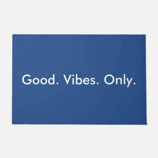 Goed. Vibes. Alleen. wit en blauw Deurmat (Voorkant)