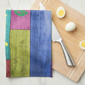 Goed voedsel, goede vrienden, goede tijden, kleurr theedoek (Quarter Fold)