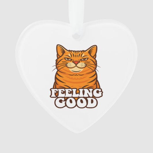 Goed voelen Koele Kat Ornament (voorkant)