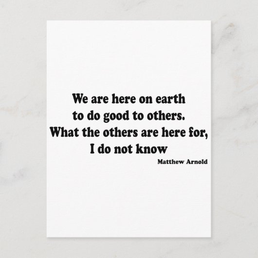 Goed voor anderen briefkaart (Voorkant)