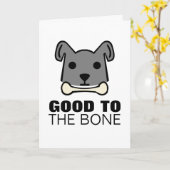 Goed voor de botte, hond kaart (Gele Bloem)