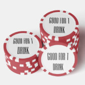 Goed voor één Drink Poker Chips (Opstapeling)