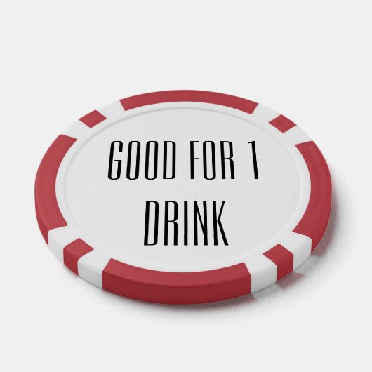 Goed voor één Drink Poker Chips (Enkel)