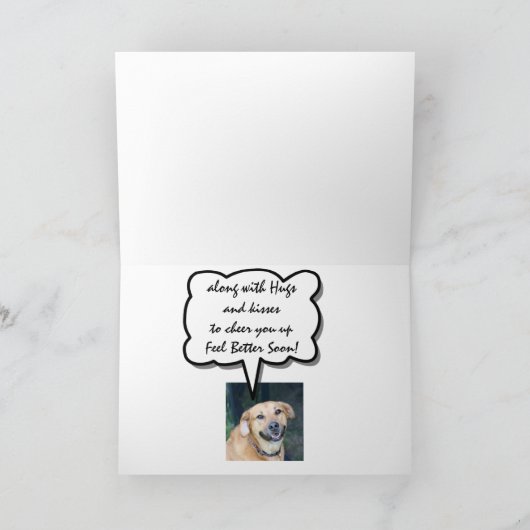 Goed voor haar, Kisses en Smile Cute Smiling Dog Kaart (Binnen)