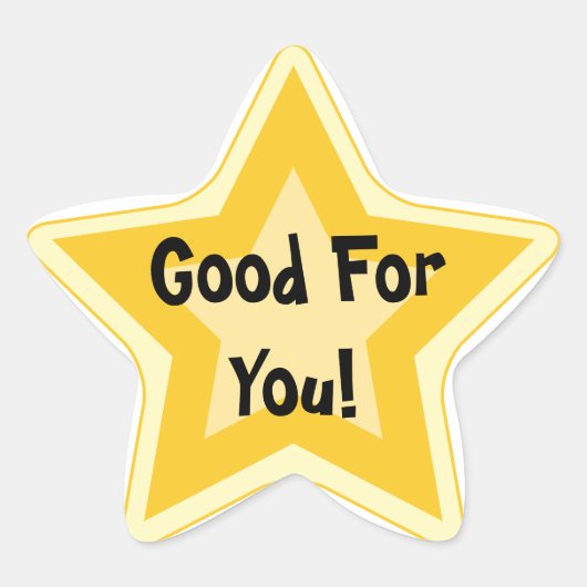 Goed voor jou - Sarcastische Gold Star Awards Ster Sticker (Voorkant)