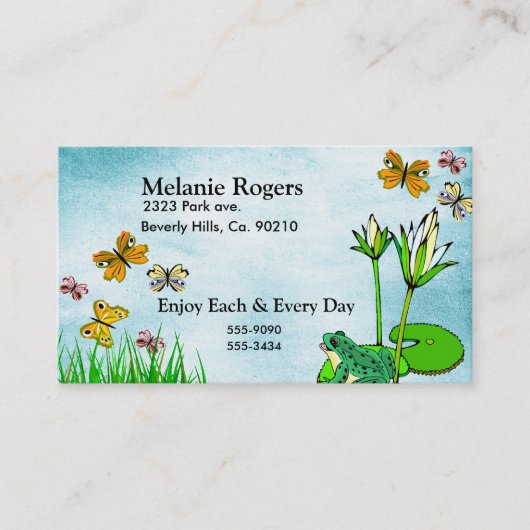 Goed water Pond Set Visitekaartje (Voorkant)