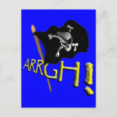 GOED! Waving Jolly Roger Pirate Flag Briefkaart (Voorkant)