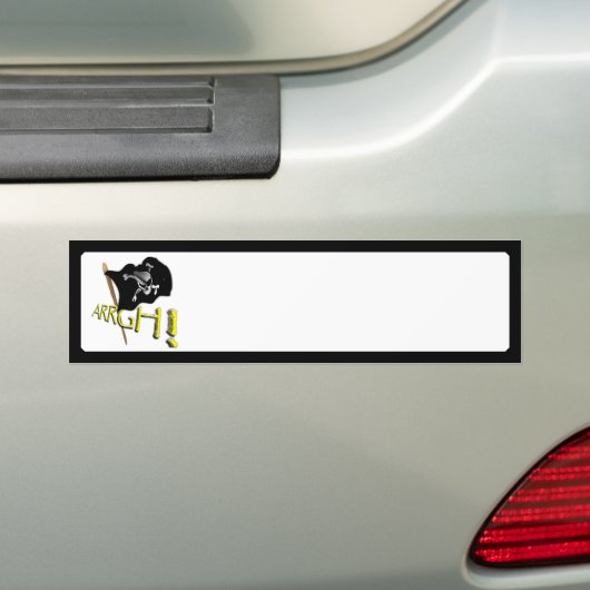 GOED! Waving Jolly Roger Pirate Flag Bumpersticker (Op auto)