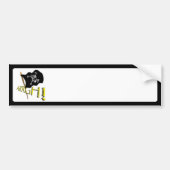 GOED! Waving Jolly Roger Pirate Flag Bumpersticker (Voorkant)