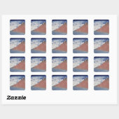 Goed weer met zuid-wind vierkante sticker (Vel)