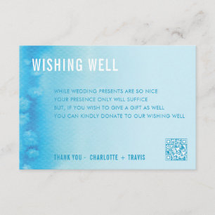 GOED WENSEN KAART :: ombre waterverf blauw