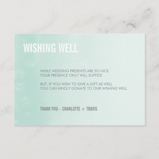 GOED WENSEN KAART :: ombre waterverf pastel mint (Achterkant)