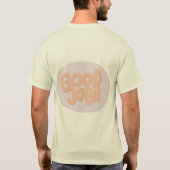 Goed werk 3D-typografie ontwerp. T-shirt (Achterkant)