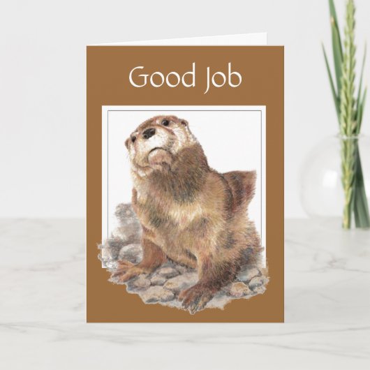 Goed werk, appreciatie, Otter Kaart (Voorkant)