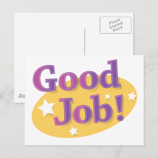 Goed werk! briefkaart (Voorkant / Achterkant)