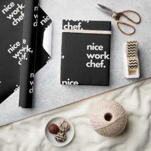 'Goed Werk, Chef' Leuke Aanmoedigende Speelse Grap Cadeaupapier