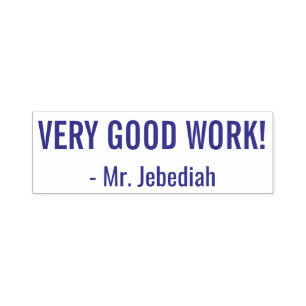 "GOED WERK!" Commendement Rubber Stamp Zelfinktende Stempel