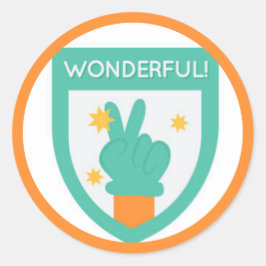 Goed Werk Docent Student  Klassieke Ronde Sticker