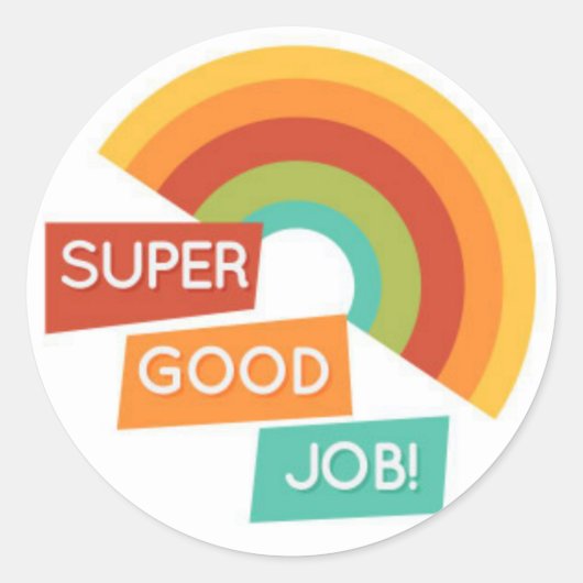 Goed Werk Docent Student Klassieke Ronde Sticker (Voorkant)