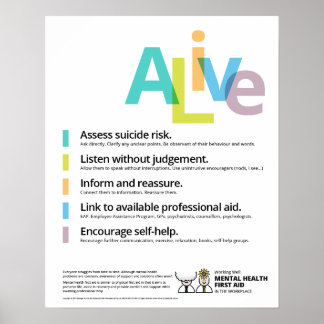 Goed werk: eerste hulp voor geestelijke gezondheid poster