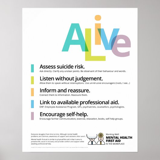 Goed werk: eerste hulp voor geestelijke gezondheid poster (Voorkant)