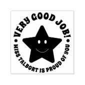 Goed Werk Emoij Gepersonaliseerde lerarenschool Zelfinktende Stempel (Design)