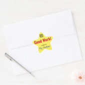 Goed werk! Goed gedaan leerling op school Ster Sticker (Envelop)