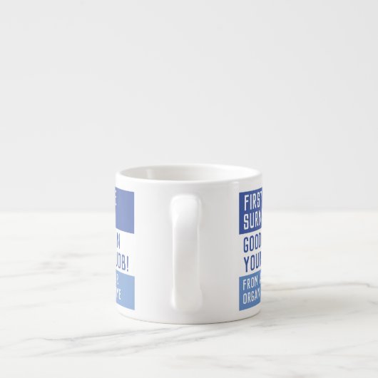 Goed werk in je nieuwe baan - espresso kop (Achterkant)