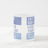 Goed werk in je nieuwe baan - matglas koffiemok (Center)