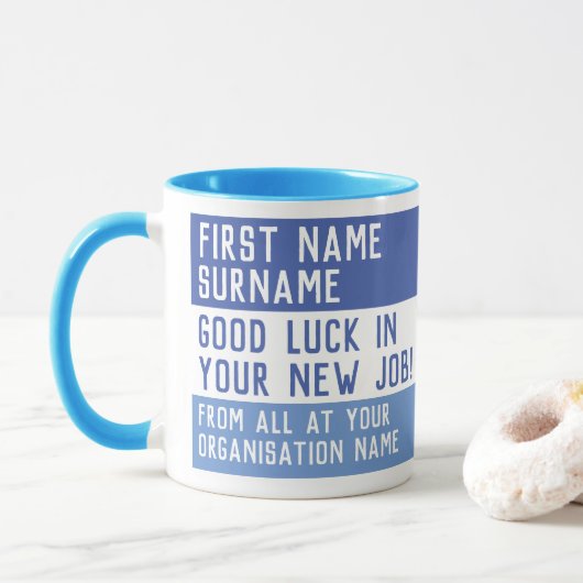 Goed werk in je nieuwe baan - mok (Met donut)