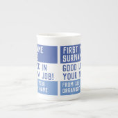 Goed werk in je nieuwe baan - porselein kop (Voorkant)