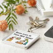 Goed werk in je nieuwe thuis sleutelhanger (Zijkant)