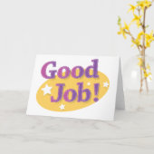 Goed werk! kaart (Gele Bloem)