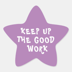 Goed werk leraar aanmoediging Paarse Ster Sticker