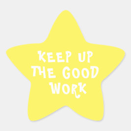 Goed werk leraar aanmoediging ster geel sticker