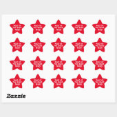 Goed werk leraar aanmoediging ster rood sticker (Vel)