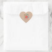 Goed werk, leraar en leerling   hart sticker (Tas)