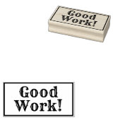 Goed werk. Leraar markeert huiswerk Rubberstempel (Gestempeld)