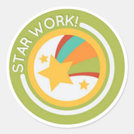 Goed werk leraar student  ronde sticker