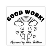 Goed werk leraar terug naar school aanmoediging  zelfinktende stempel (Design)