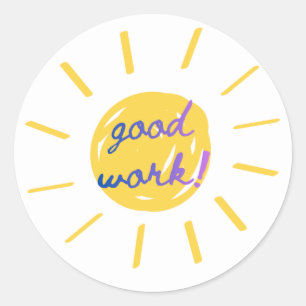 “Goed Werk!” Motiverende sticker voor kinderen