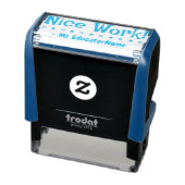 "Goed Werk!" + Naam van aangepaste docent rubberen Zelfinktende Stempel (Product)