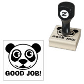 Goed werk Panda Face Rubberstempel (Gestempeld)