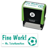 "Goed werk!" + Pictogram Voetbal Zelfinktende Stempel (In situ)