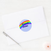 Goed Werk Regenboog Sticker, klein Ronde Sticker (Envelop)