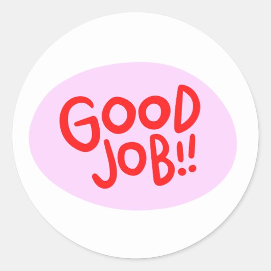 Goed werk ronde sticker (Voorkant)