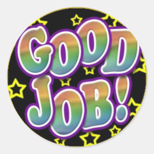 Goed werk ronde sticker